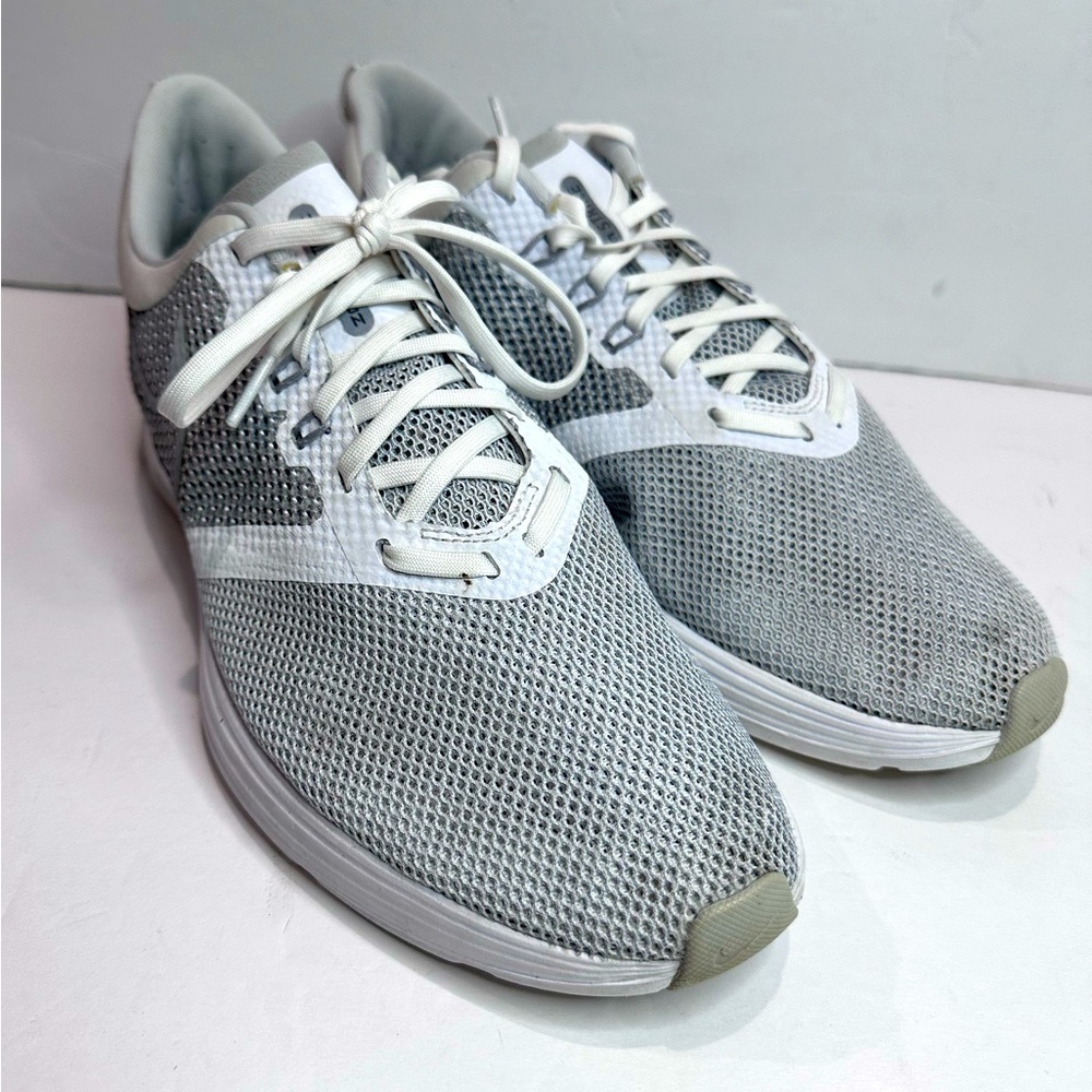 Nike Gray and White Athletic Shoes with Breathable Mesh